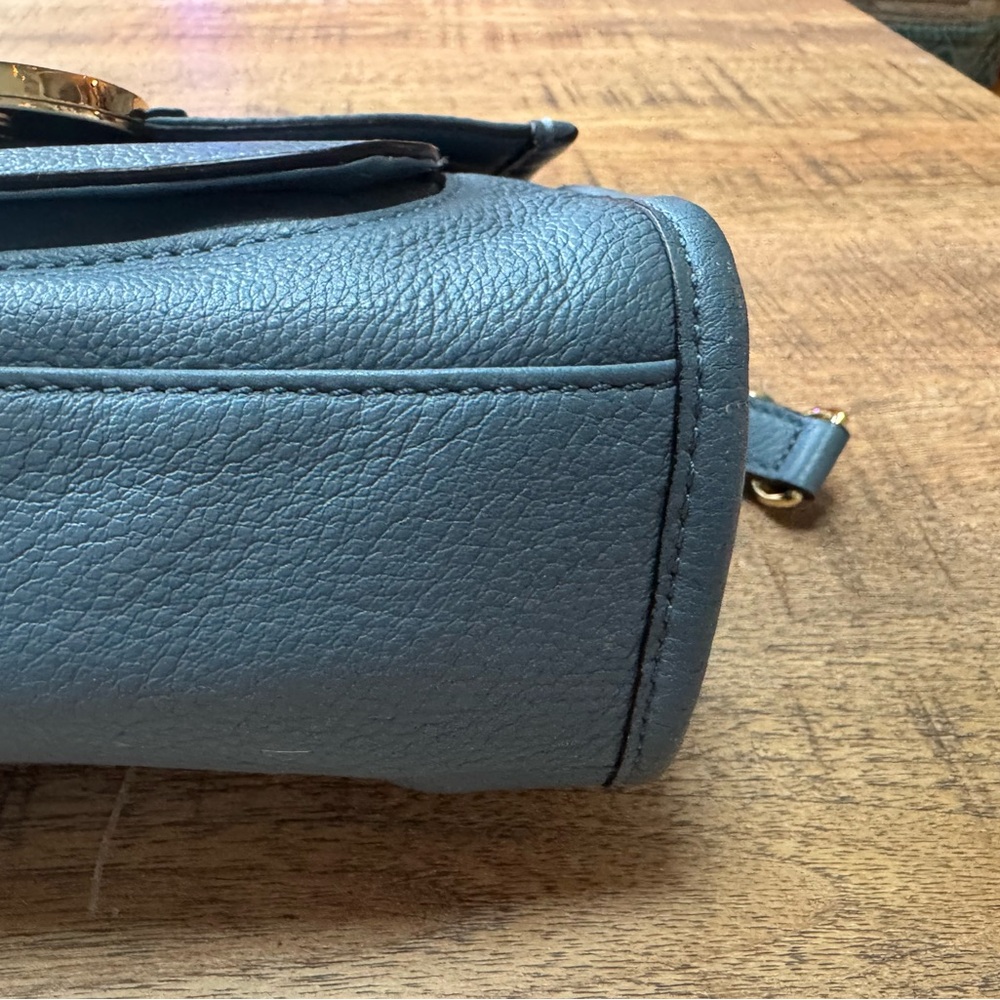 Michael Kors Margot Blue Crossbody Bag with Gold Accents - Picture 5 of 13